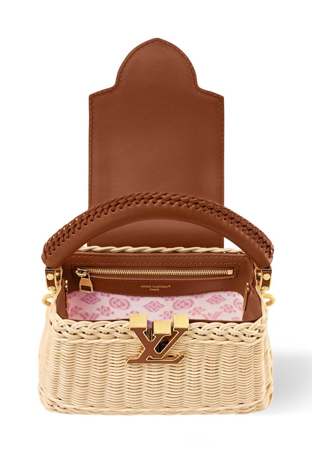 ルイ・ヴィトン25年夏の「カプシーヌ」バッグ、天然素材ラタンの