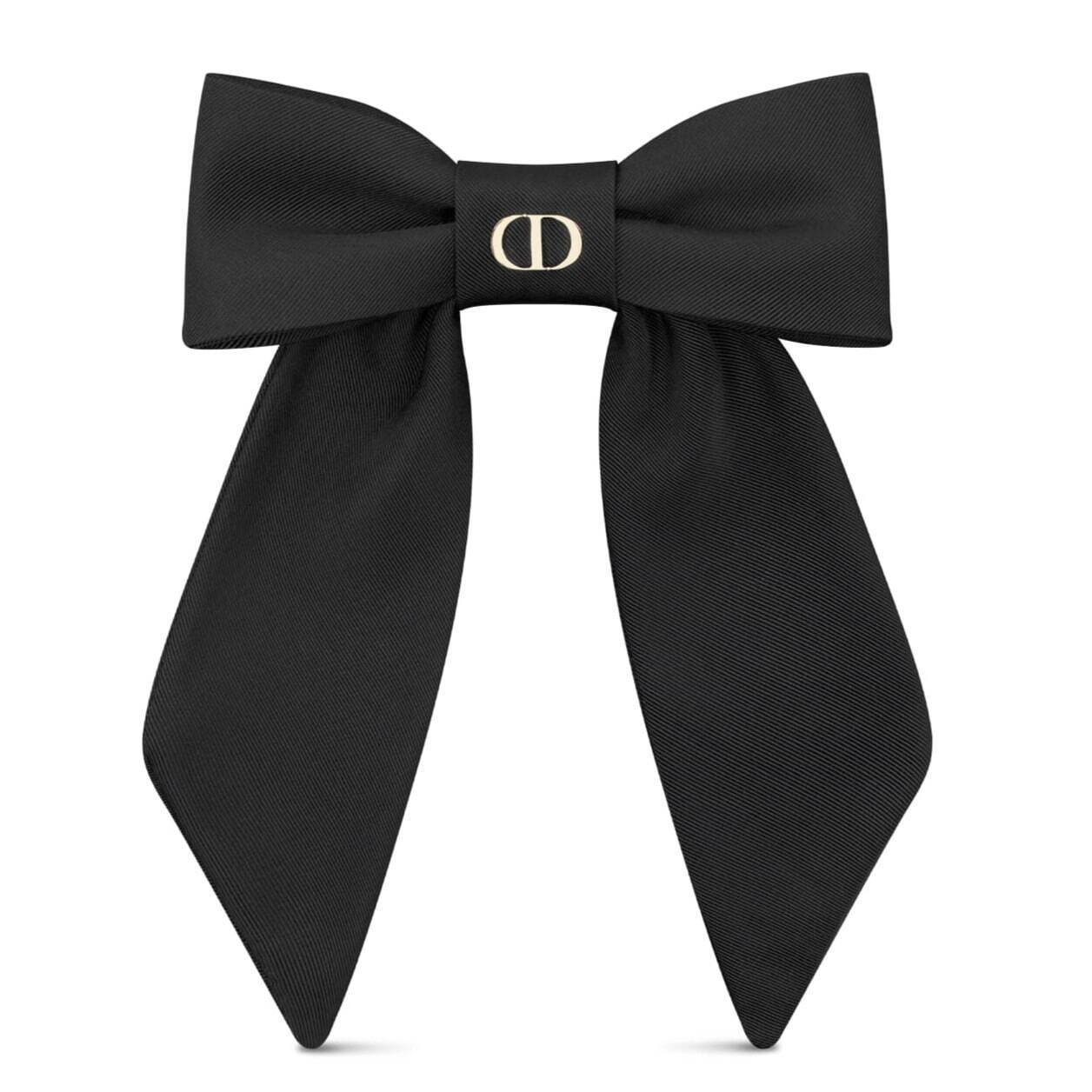 ディオール「CD」煌めく“大きなリボン”バレッタ、刺繍リボンのヘア