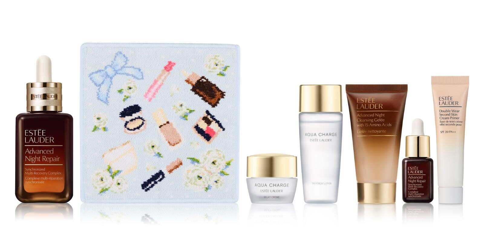 エスティ ローダー×フェイラー”ハンカチ付き”のコスメキット