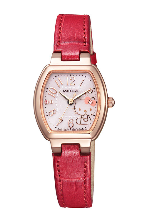 ハローキティ×シチズン「ウィッカ」コラボウォッチ - 文字板や裏ぶたに