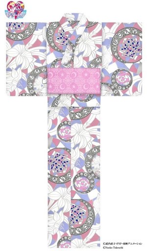 セーラームーン浴衣」5人の戦士をイメージしたリボン柄や、レトロ