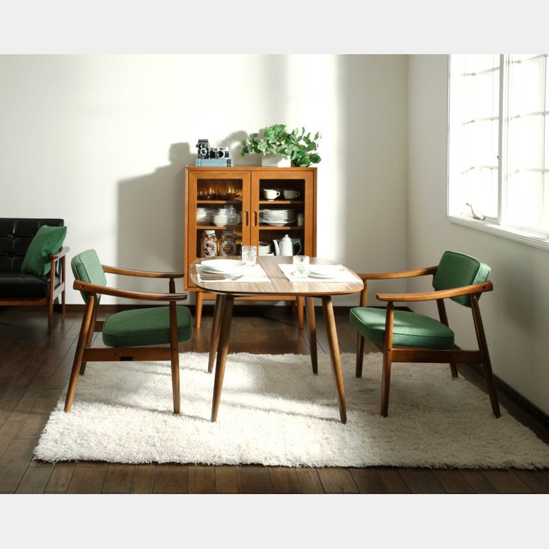 カリモク60+ Dテーブル（メラミン化粧板/ウォールナット色塗装