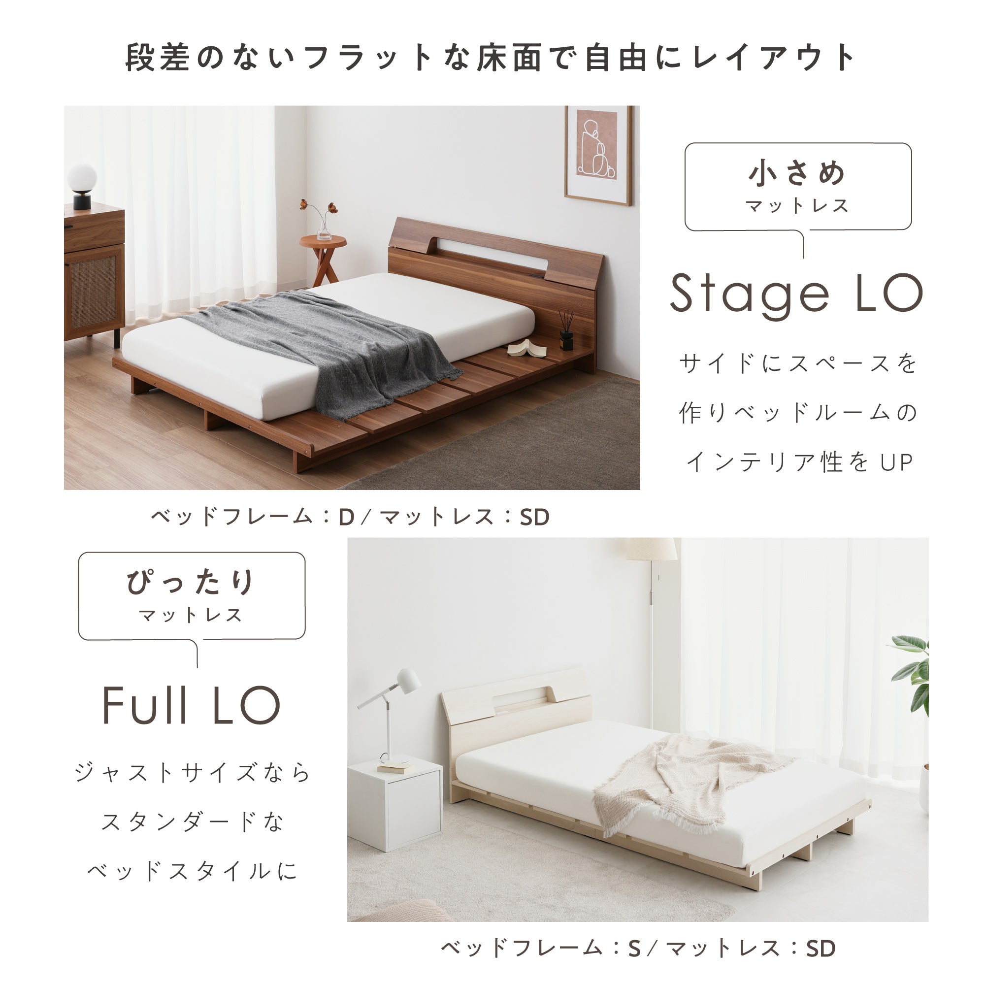 あす着] S/SD/D シングル セミダブル ダブル すのこベッド ヘッド