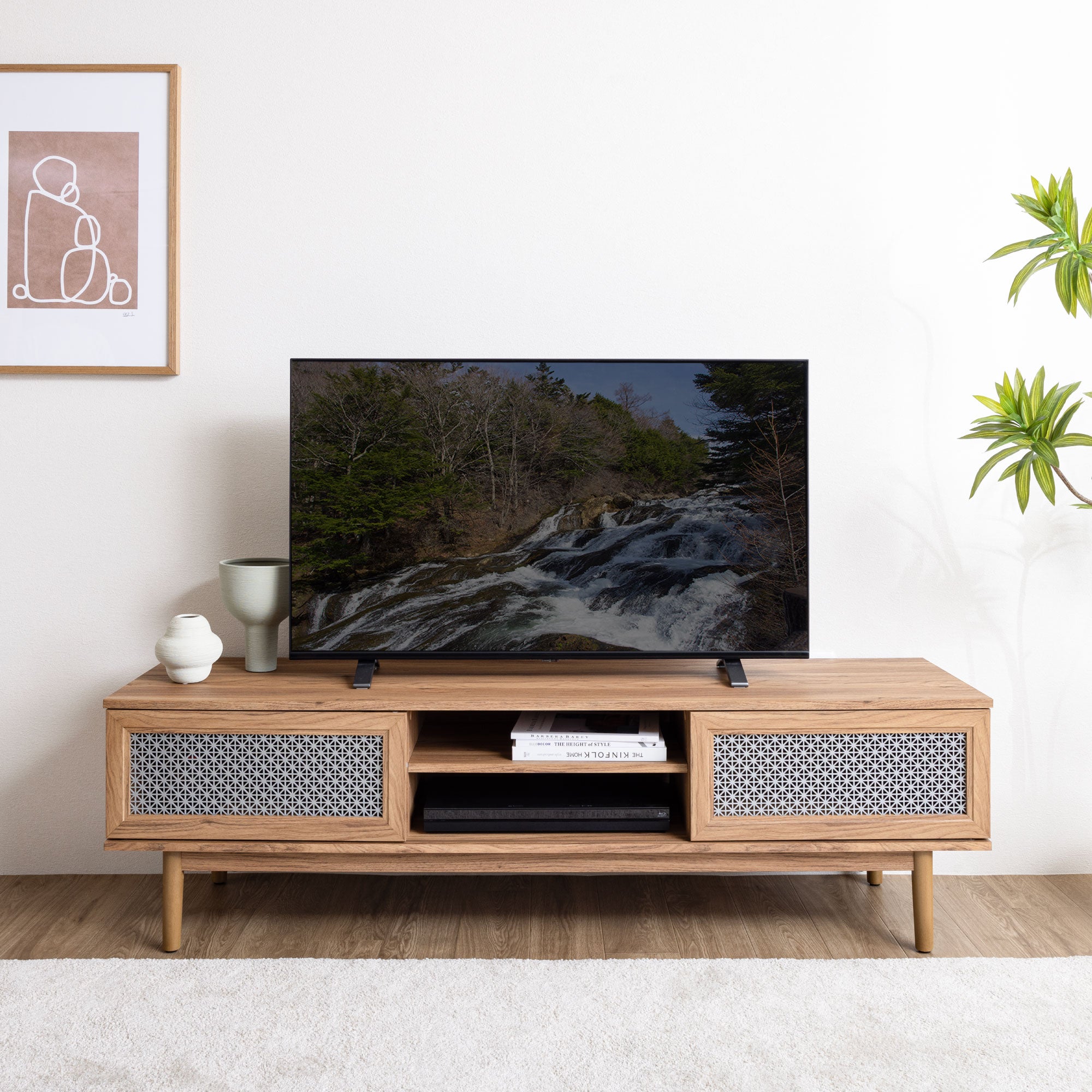 あす着] 幅150cm テレビボード テレビ台 テレビラック ローボード 木目