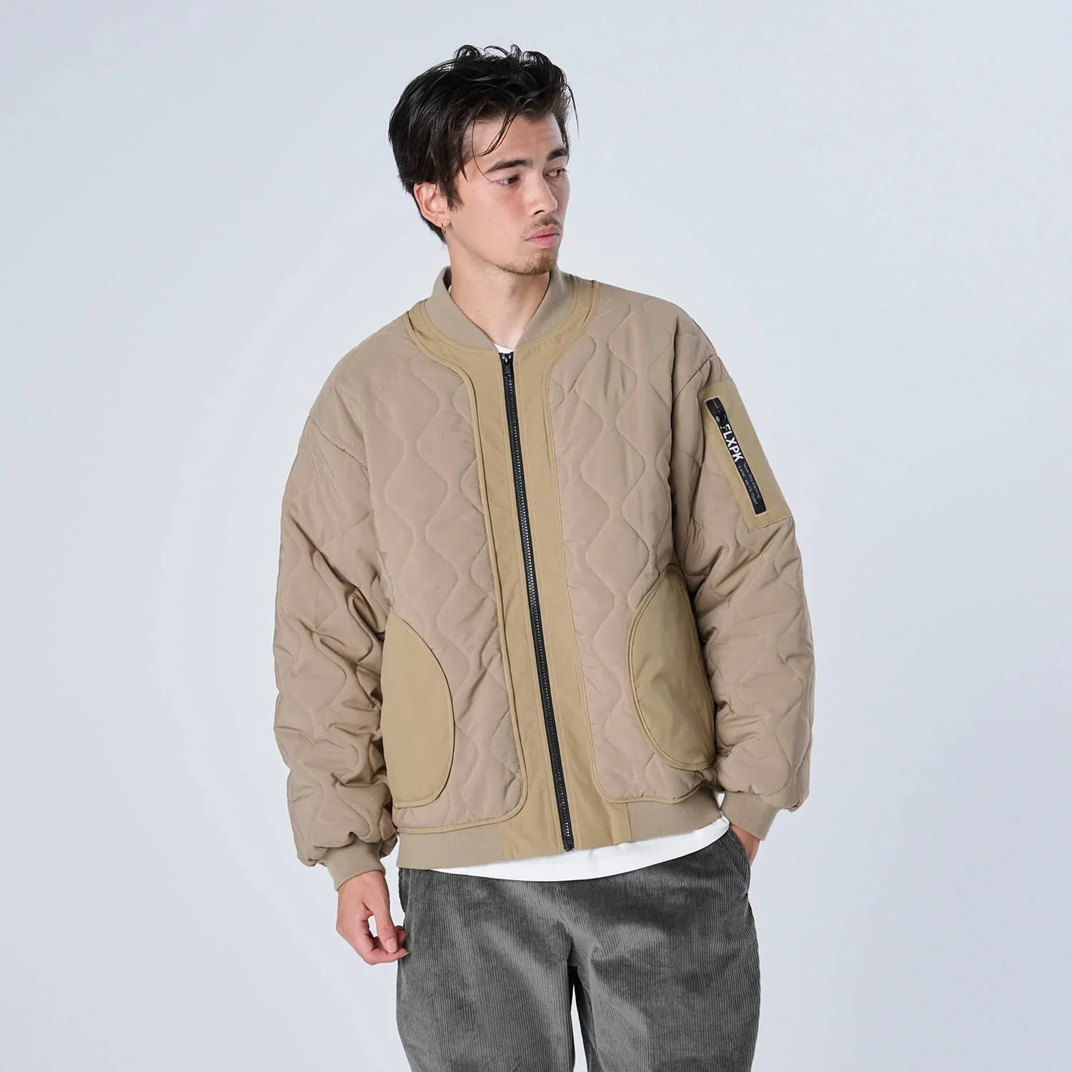 XJK-KILT（ストレッチ中綿キルティングジャケット）BEIGE - OUTERWEAR