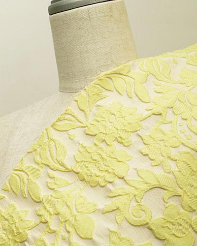 ボタニカルジャカード（レモンイエロー）