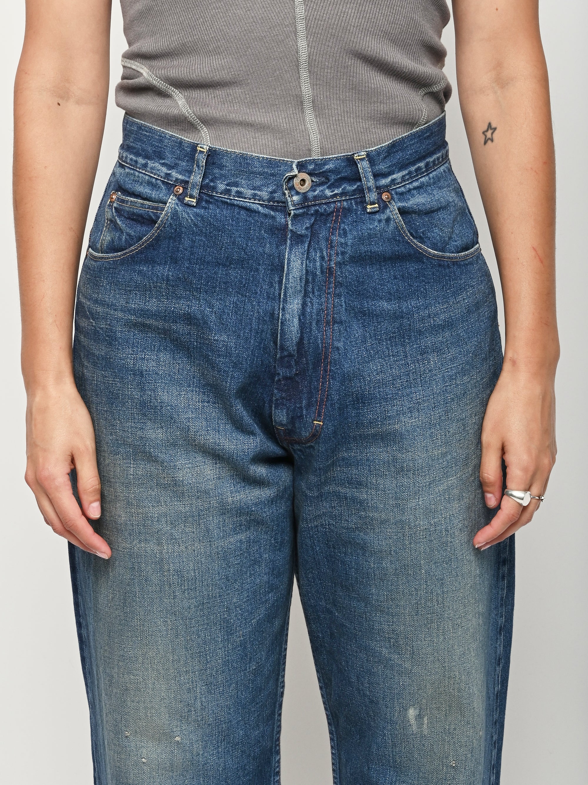 Chimala - Dark Wash Selvedge Denim Ranch Pants – Frances May