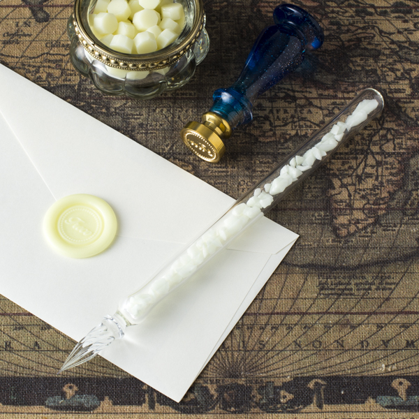 がらす工芸札幌×FRECOオリジナルガラスペン ルミナスストーン ブルー