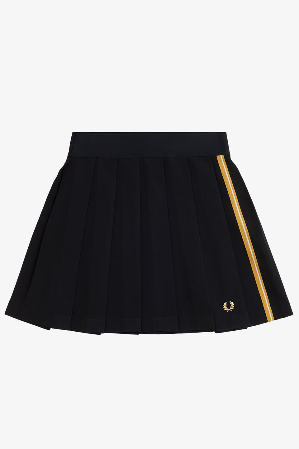 Tape Detail Pleated Skirt(6 90A：BLACK / CHAMPAGNE): | FRED PERRY
