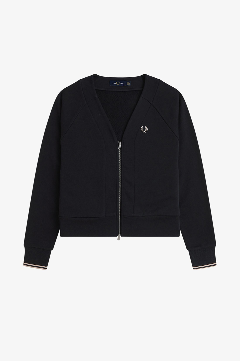 Zip-Through Sweatshirt Cardigan(10 102：BLACK): | FRED PERRY JAPAN
