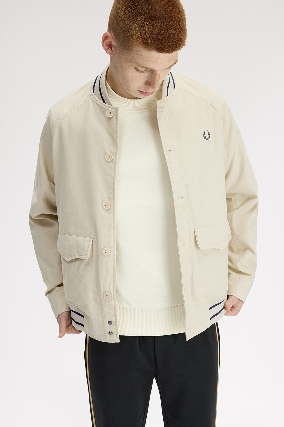 Umpire Bomber Jacket(S 691：OATMEAL): | FRED PERRY JAPAN