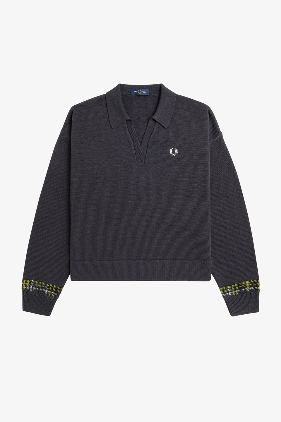 Tartan Panel Knitted Shirt(10 297：ANCHOR GREY): | FRED PERRY