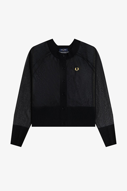 Sheer Cardigan(10 102：BLACK): | FRED PERRY JAPAN | フレッドペリー