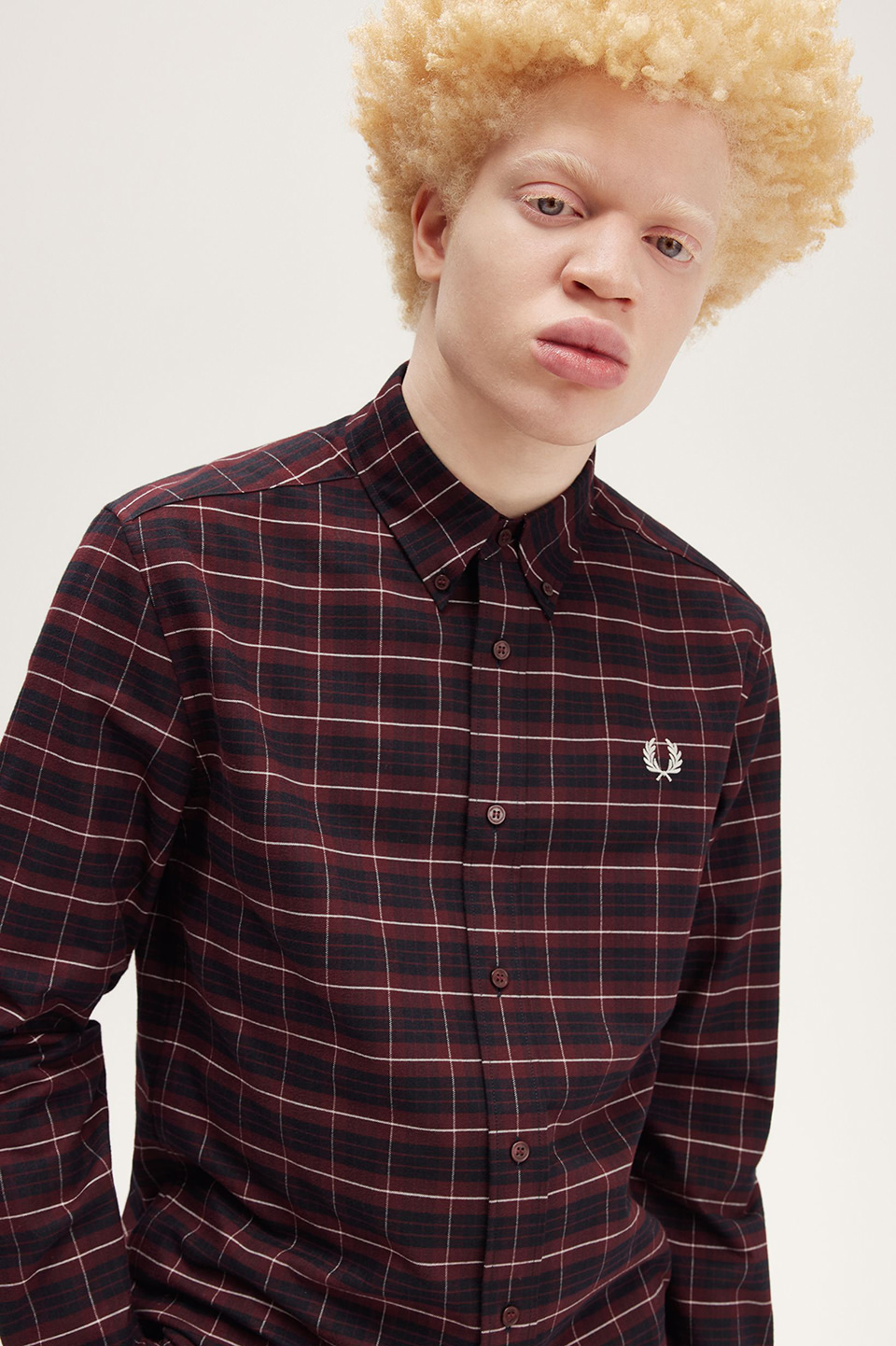 Brushed Oxford Tartan Shirt(S K22：OX BLOOD): | FRED PERRY JAPAN