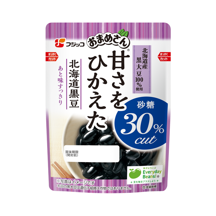 おまめさん 甘さをひかえた 北海道黒豆｜煮豆｜商品情報｜フジッコ株式会社