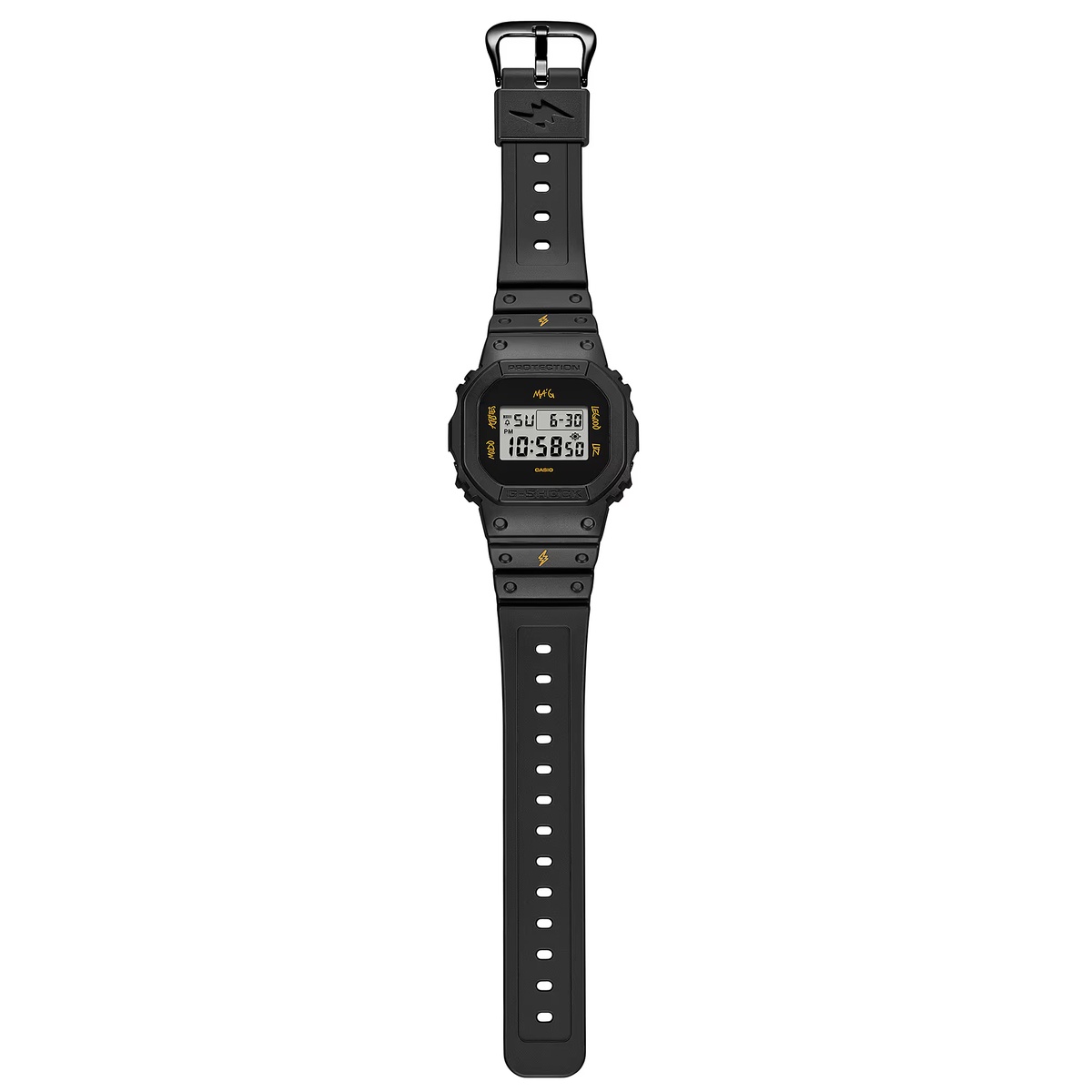 J Balvin x G-Shock DWE-5600JB-1A9 'Time Matters' yellow and black