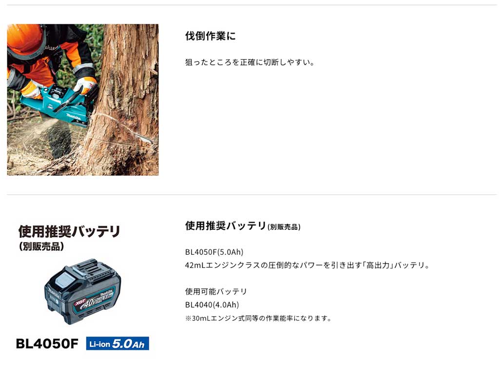 マキタ MUC019GZ4 450mm充電式チェンソー(青/80TXL(薄刃