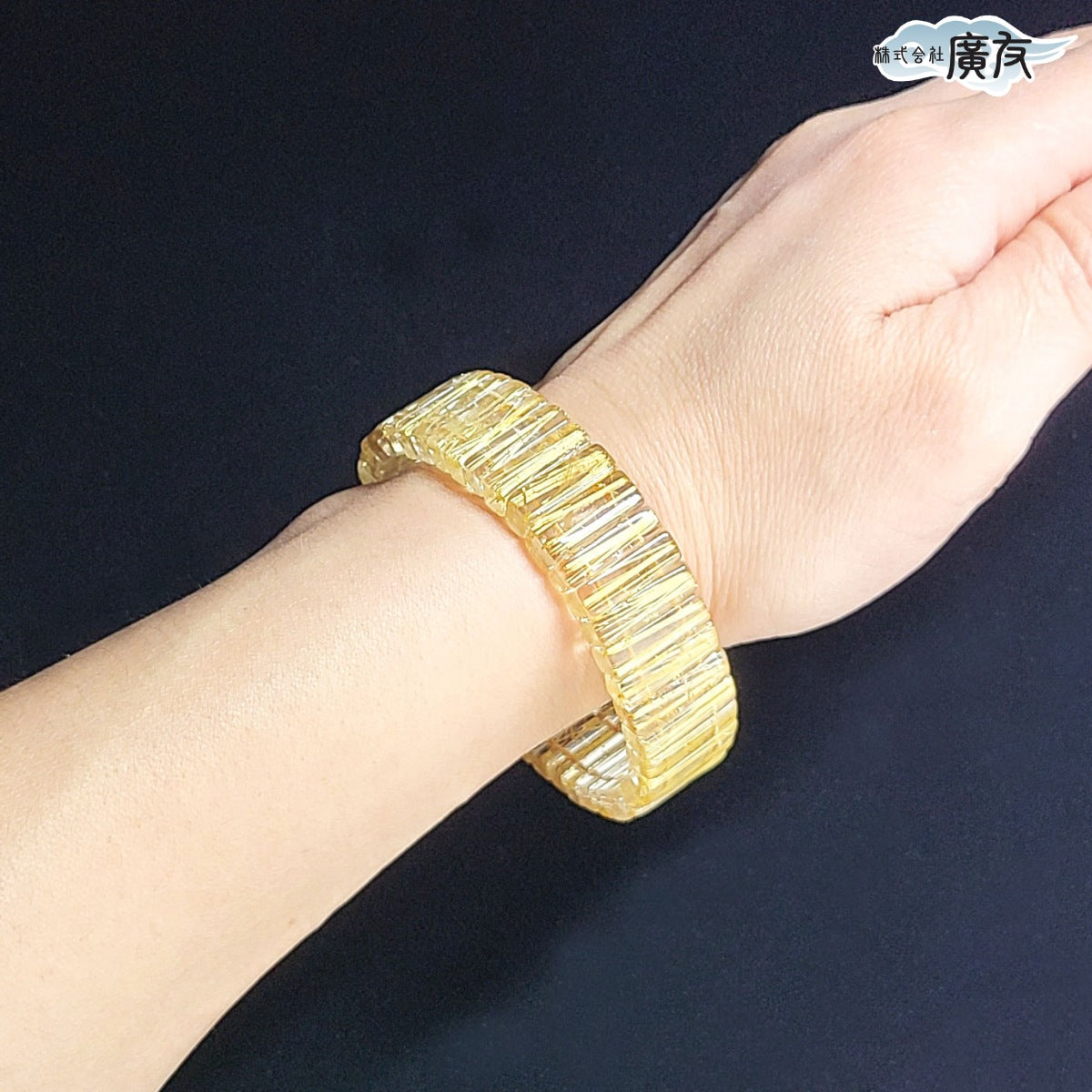 AAA級 ゴールドルチルクォーツバングル ブレスレット 現物販売【高級