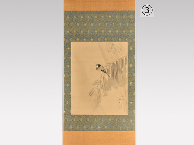 岡本秋暉 花鳥画 四幅対 絹本彩色 小幅 最晩年画 | 古美術ささき