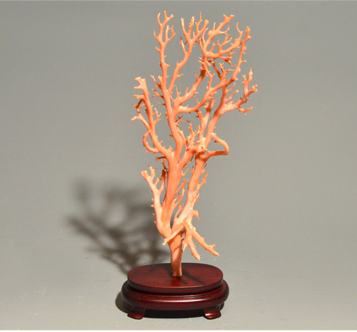 赤珊瑚 枝置物 重量：130g | 古美術ささき
