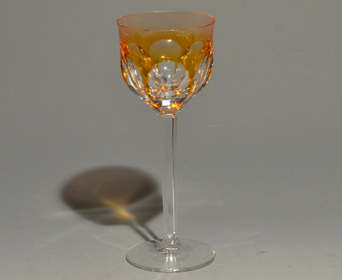 Moser モーゼル クリスタル ハンドカット ワイングラス 6客 色ガラス