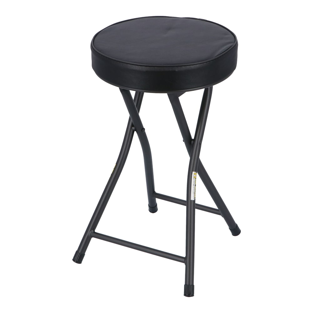 LIFELEX 折りたたみチェア PU セメレイ ブラック／ダークグレー