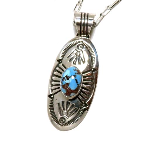 ターコイズ ペンダント インディアンジュエリー ナバホ族、ターコイズ