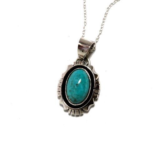 ターコイズペンダント インディアンジュエリー ナバホ族アーチスト