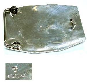 ホピ族製作の オーバーレイ・シルバーバックル