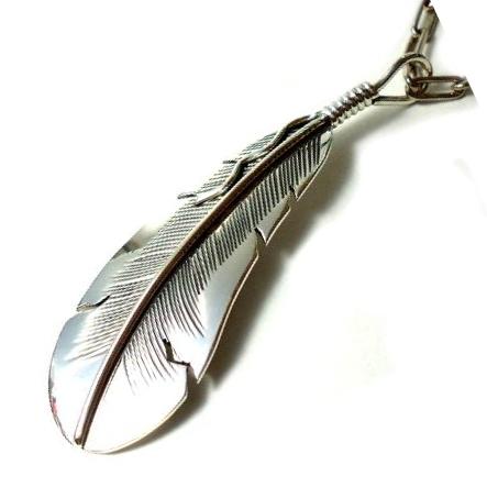 フェザーペンダント 羽型ジュエリー シルバーフェザー Harvey Mace