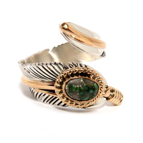 フェザーリング、インディアンジュエリー、羽型ジュエリー、Harvey Mace