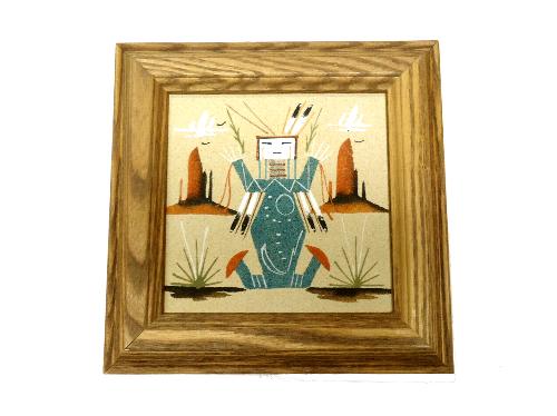 アメリカ先住民ナバホの砂絵 ココペリ柄などのサンドペインティング