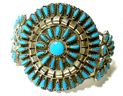 インディアンジュエリー ナバホ族のニードルポイント ブレスレット