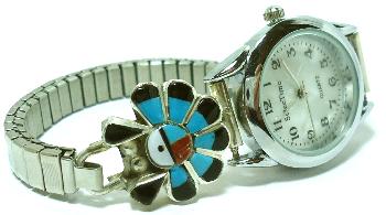 インディアンジュエリー ウォッチ ズニ族製作のウォッチ レディース