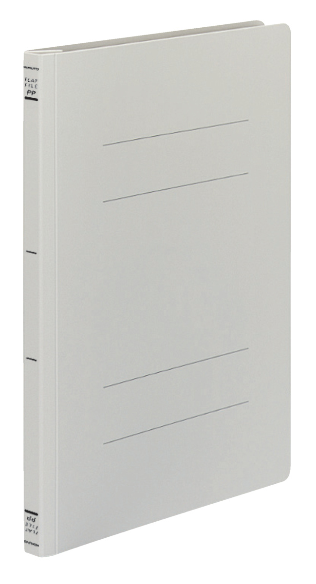 フラットファイルPP樹脂製とじ具 A4縦 15mmとじ グレー｜文具｜コクヨ