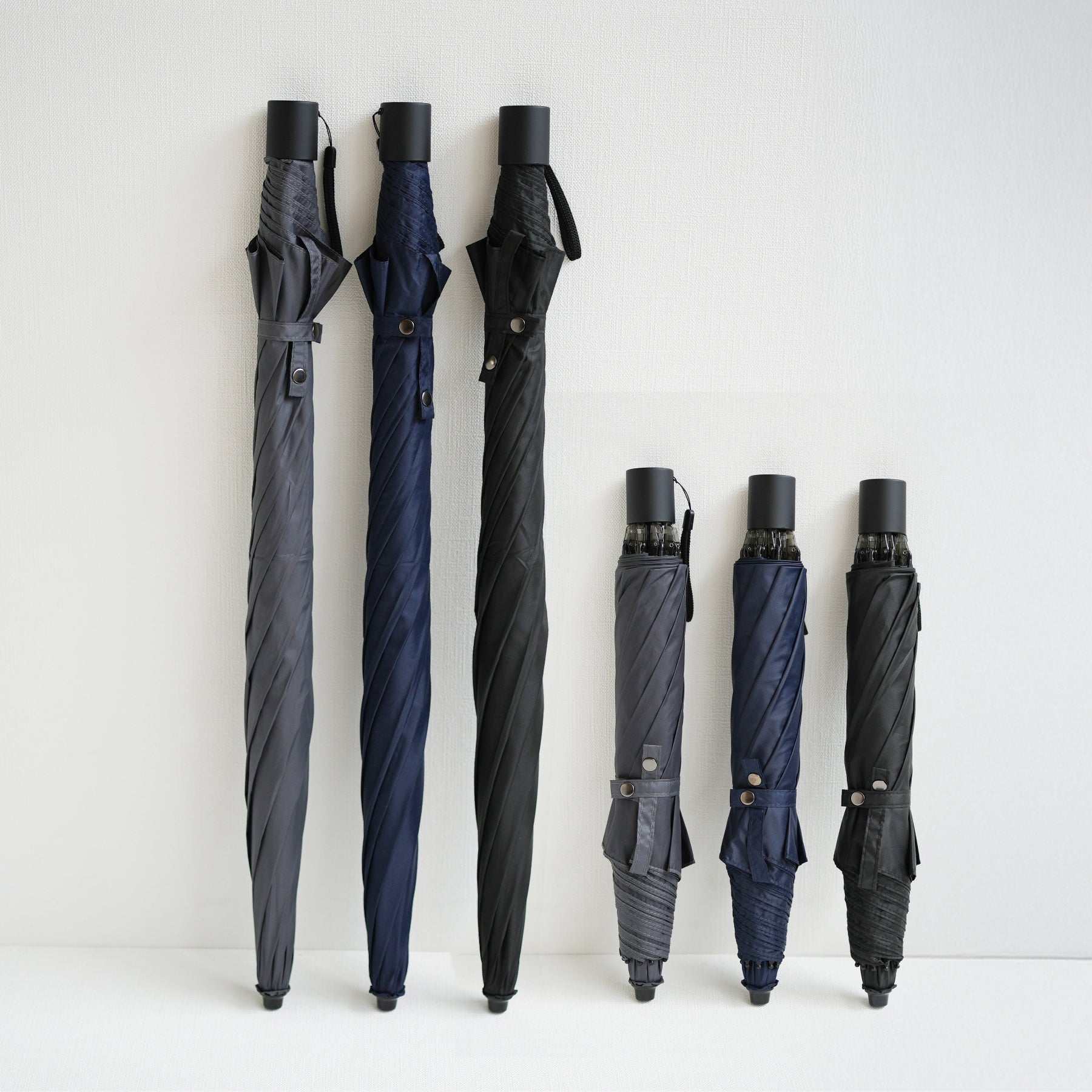 長傘のように使える、2way 二つ折り（2段折り）折りたたみ傘 60cm – 傘