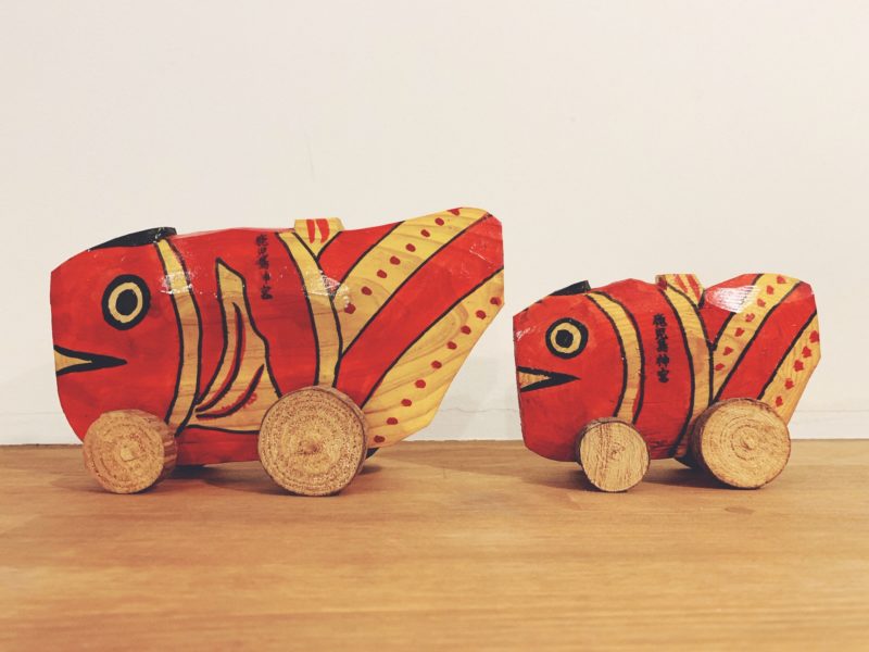 鹿児島神宮 鯛車・化粧箱・羽子板 5点セット ｜ 民芸・郷土玩具・信仰