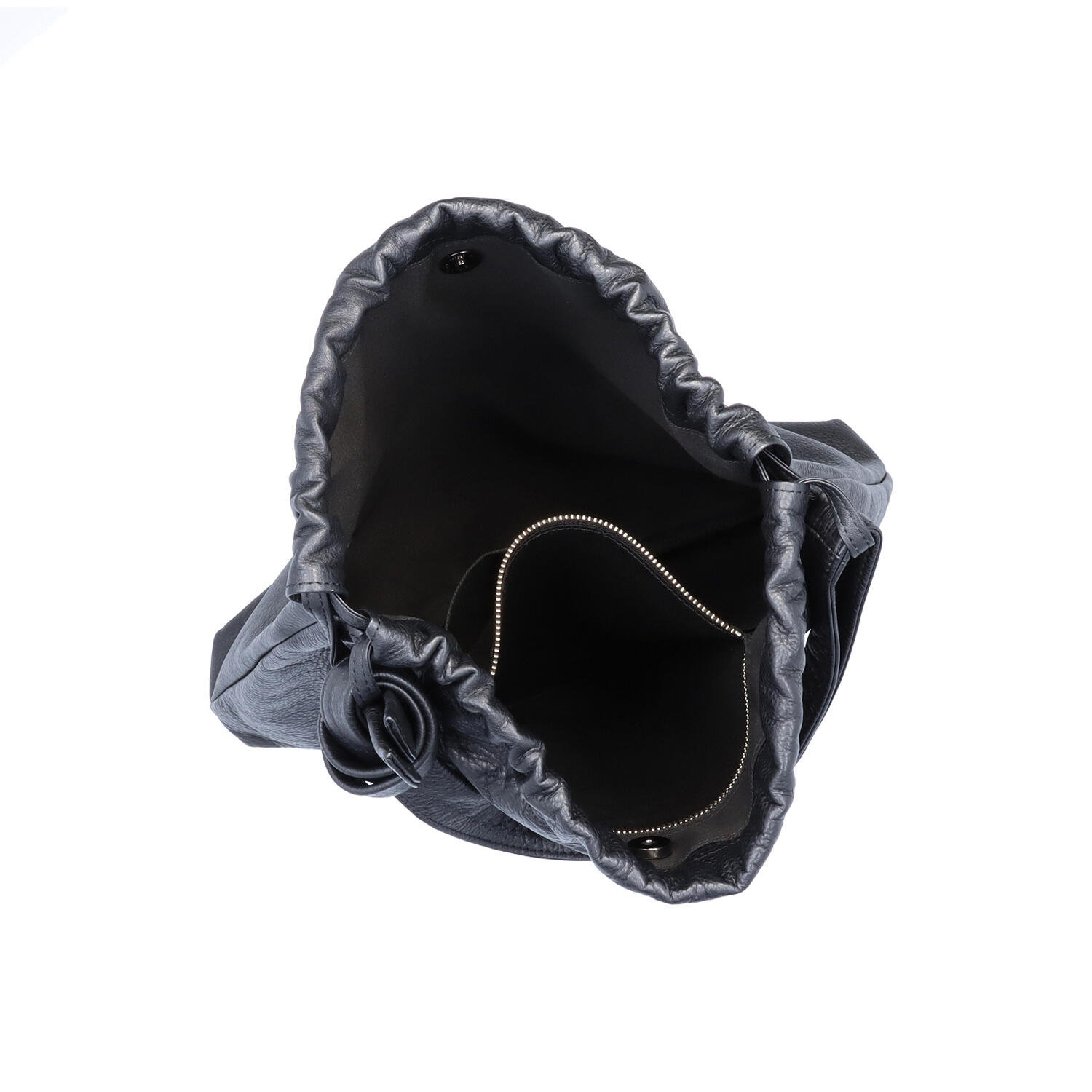 巾着型 軽量 ソフト 牛革 バッグ(大) | 株式会社 chi.wata | Japan