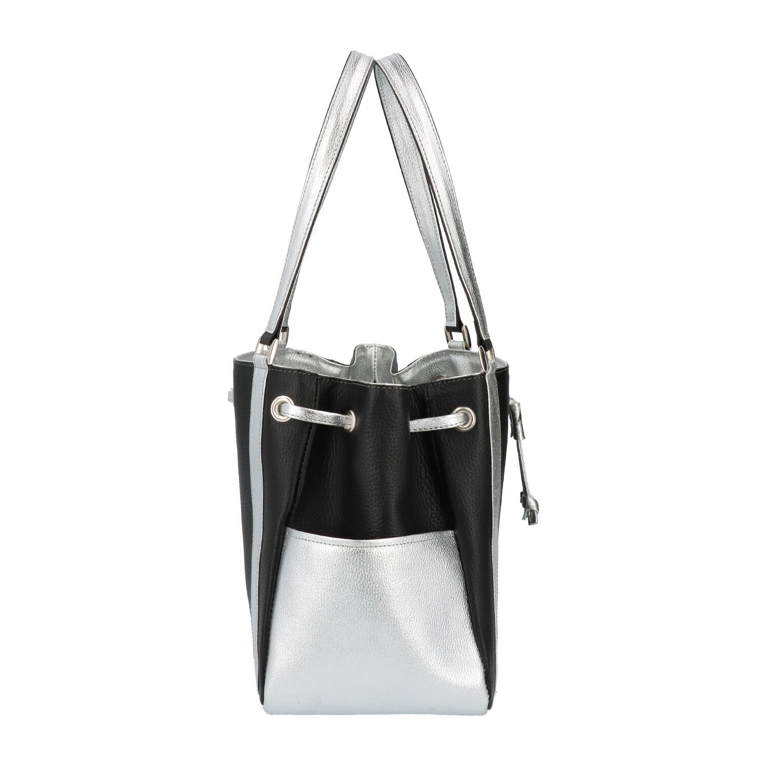 シュリンクレザー バイカラー 牛革 ショルダーバッグ | H（アッシュ