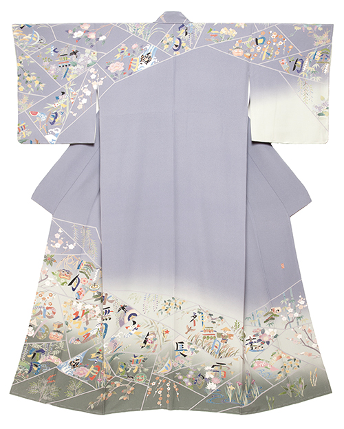 一年風物模様草木友禅訪問着 田村哲彦作(t51330mt） 着物紹介