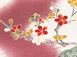 松竹梅図友禅開名古屋帯(U41'170tM) 帯紹介