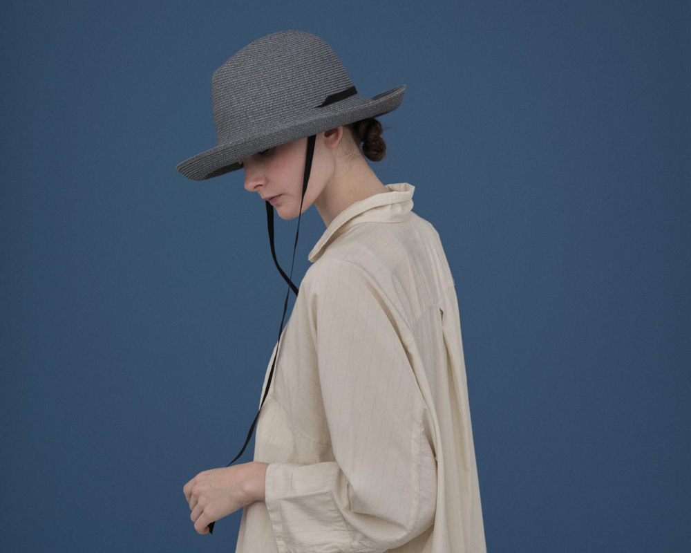 chisaki 折りたたみ可能ペーパーハット ENRIE 麦わら帽子 リボン