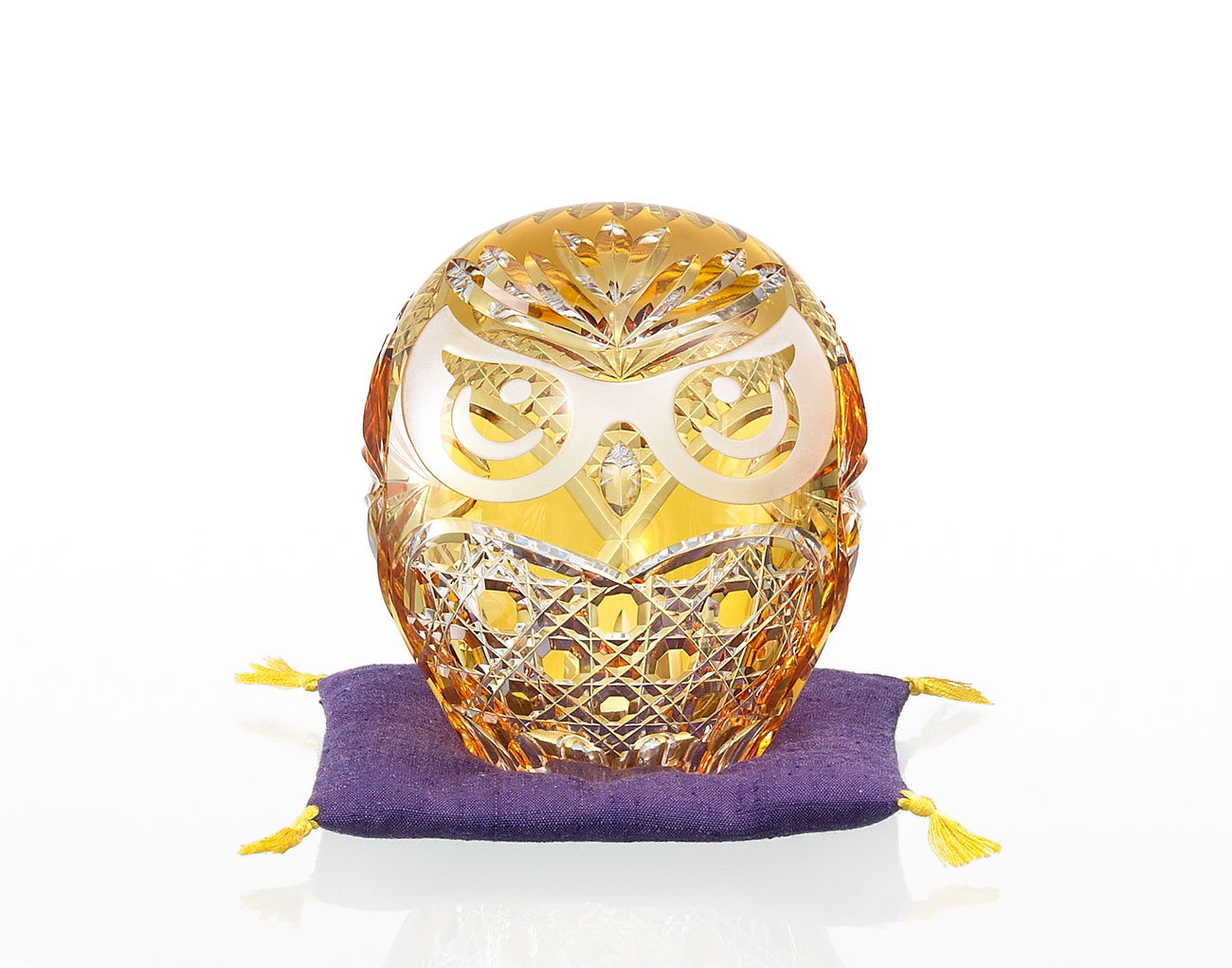 江戸切子 蓋物＜菊花紋＞ | カガミクリスタル