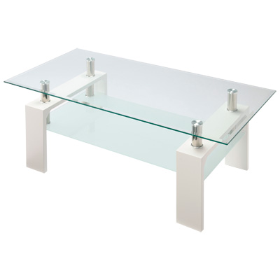 VGT-100（WH） 強化ガラステーブル ホワイト｜オフィス家具R