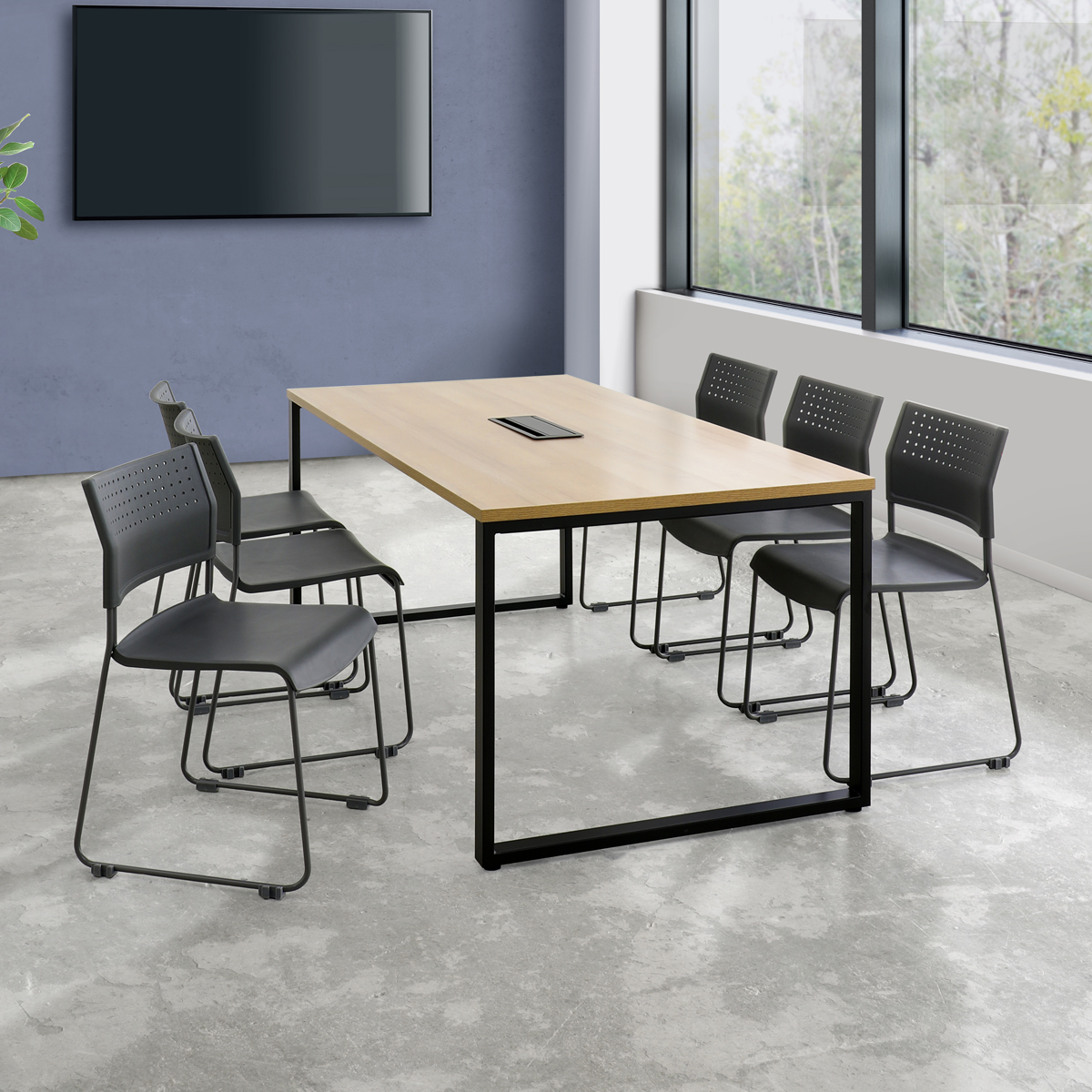 スタッキングチェアNPT 樹脂タイプ 幅478 奥行510 高さ775 NPT-001P