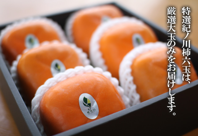 黒あま柿の紀ノ川柿（黒くて甘い黒甘柿。紀の川市特産の黒あま柿）