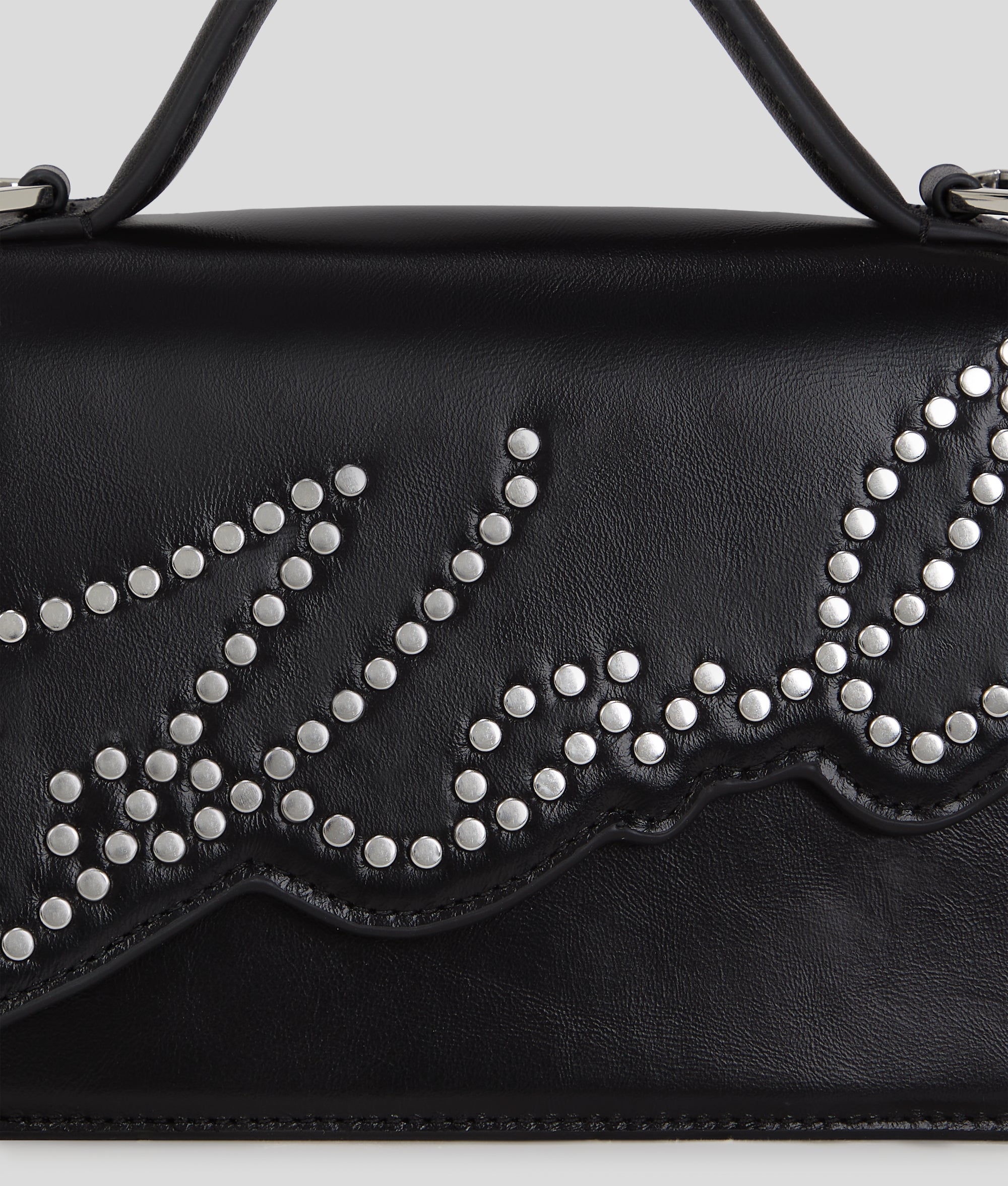 K/Signature small studded crossbody bag | Black | Women | KARL