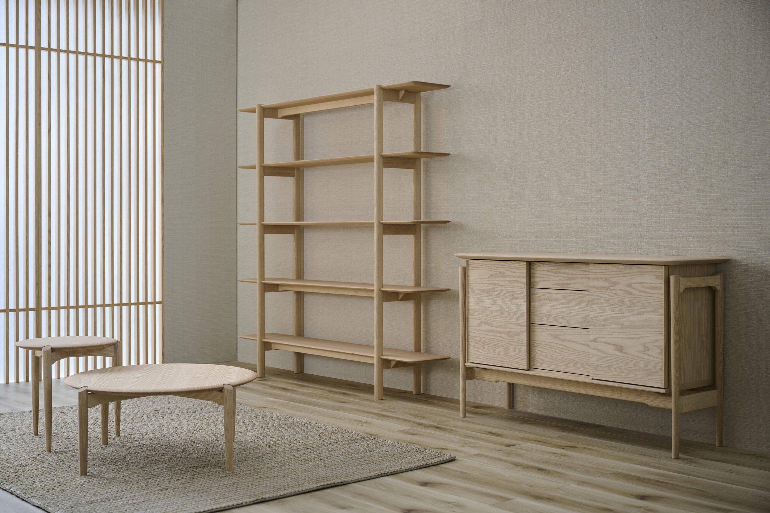 小泉産業 センターテーブル シボ加工 ヴィンテージ コイズミ サイド