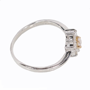 Pt0.4ct ピンク ダイヤモンド フラワー リング プラチナ Pt900 天然