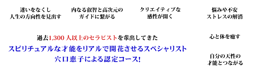 チャネリングマスター 5日間認定コース ☆ 穴口恵子